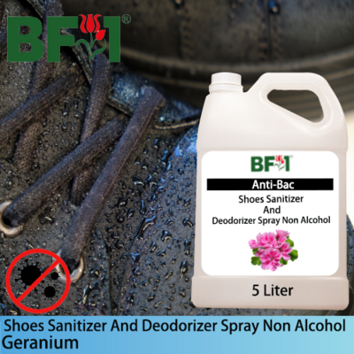 Anti-Bac Shoes Sanitizer and Deodorizer Spray (ABSSD) - Non Alcohol with Geranium - 5L