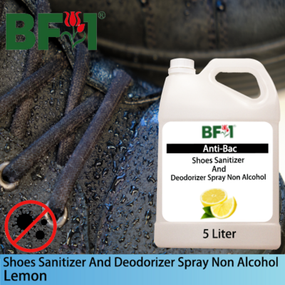 Anti-Bac Shoes Sanitizer and Deodorizer Spray (ABSSD) - Non Alcohol with Lemon - 5L