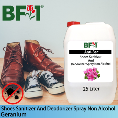 Anti-Bac Shoes Sanitizer and Deodorizer Spray (ABSSD) - Non Alcohol with Geranium - 25L