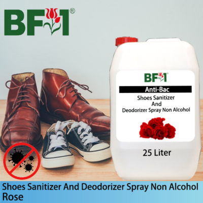 Anti-Bac Shoes Sanitizer and Deodorizer Spray (ABSSD) - Non Alcohol with Rose - 25L