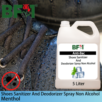 Anti-Bac Shoes Sanitizer and Deodorizer Spray (ABSSD) - Non Alcohol with Menthol - 5L