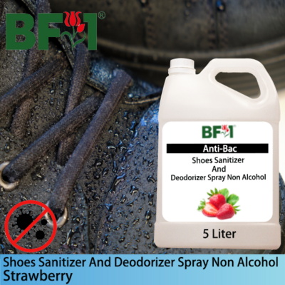 Anti-Bac Shoes Sanitizer and Deodorizer Spray (ABSSD) - Non Alcohol with Strawberry - 5L