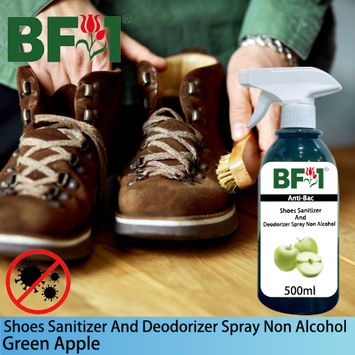 Anti-Bac Shoes Sanitizer and Deodorizer Spray (ABSSD) - Non Alcohol with Apple - Green Apple - 500ml