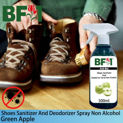 Anti-Bac Shoes Sanitizer and Deodorizer Spray (ABSSD) - Non Alcohol with Apple - Green Apple - 500ml