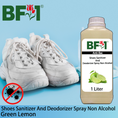 Anti-Bac Shoes Sanitizer and Deodorizer Spray (ABSSD) - Non Alcohol with Lemon - Green Lemon - 1L