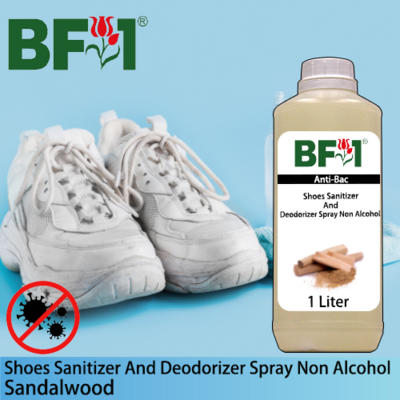 Anti-Bac Shoes Sanitizer and Deodorizer Spray (ABSSD) - Non Alcohol with Sandalwood - 1L