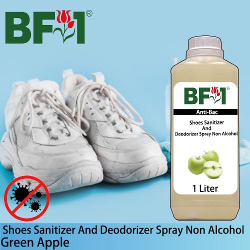 Anti-Bac Shoes Sanitizer and Deodorizer Spray (ABSSD) - Non Alcohol with Apple - Green Apple - 1L
