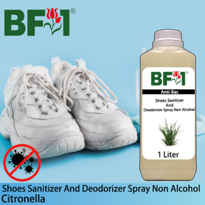 Anti-Bac Shoes Sanitizer and Deodorizer Spray (ABSSD) - Non Alcohol with Citronella - 1L