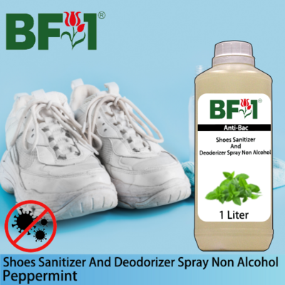 Anti-Bac Shoes Sanitizer and Deodorizer Spray (ABSSD) - Non Alcohol with mint - Peppermint - 1L