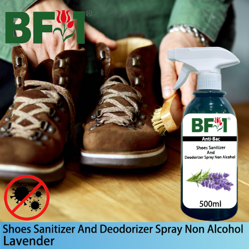 Anti-Bac Shoes Sanitizer and Deodorizer Spray (ABSSD) - Non Alcohol with Lavender - 500ml