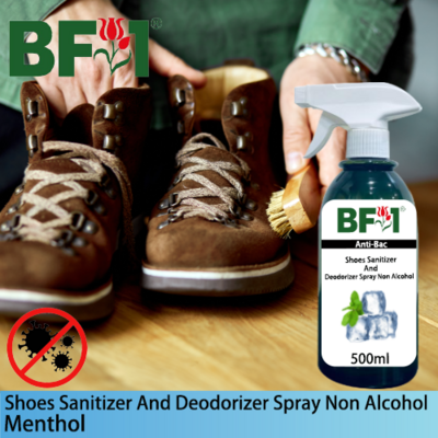 Anti-Bac Shoes Sanitizer and Deodorizer Spray (ABSSD) - Non Alcohol with Menthol - 500ml