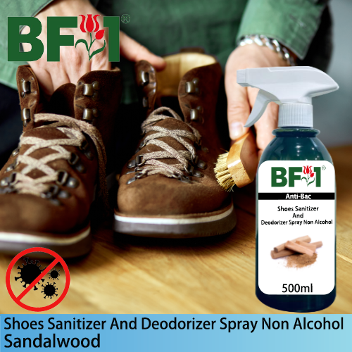 Anti-Bac Shoes Sanitizer and Deodorizer Spray (ABSSD) - Non Alcohol with Sandalwood - 500ml