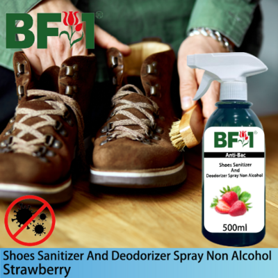 Anti-Bac Shoes Sanitizer and Deodorizer Spray (ABSSD) - Non Alcohol with Strawberry - 500ml