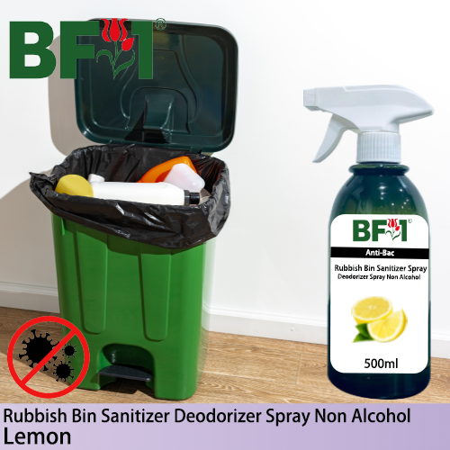 (ABRBSD) Lemon Anti-Bac Rubbish Bin Sanitizer Deodorizer Spray - Non Alcohol - 500ml