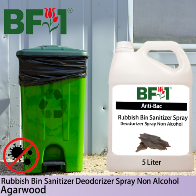 (ABRBSD) Agarwood Anti-Bac Rubbish Bin Sanitizer Deodorizer Spray - Non Alcohol - 5L