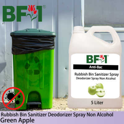 (ABRBSD) Apple - Green Apple Anti-Bac Rubbish Bin Sanitizer Deodorizer Spray - Non Alcohol - 5L