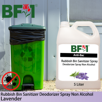 (ABRBSD) Lavender Anti-Bac Rubbish Bin Sanitizer Deodorizer Spray - Non Alcohol - 5L