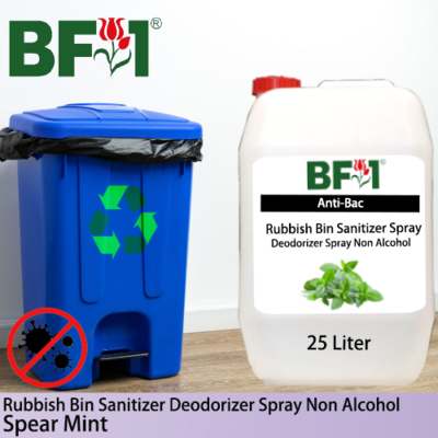 (ABRBSD) mint - Spear Mint Anti-Bac Rubbish Bin Sanitizer Deodorizer Spray - Non Alcohol - 25L