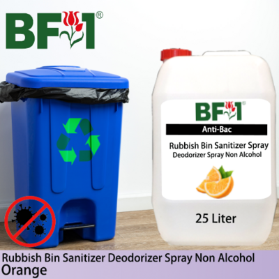 (ABRBSD) Orange Anti-Bac Rubbish Bin Sanitizer Deodorizer Spray - Non Alcohol - 25L