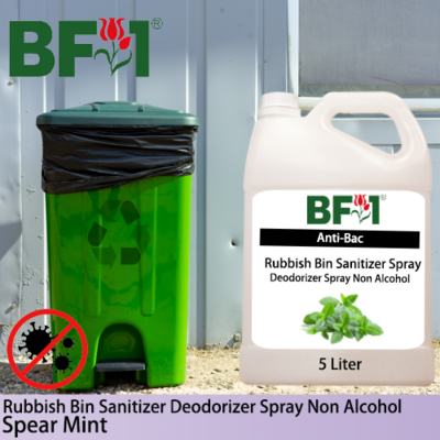 (ABRBSD) mint - Spear Mint Anti-Bac Rubbish Bin Sanitizer Deodorizer Spray - Non Alcohol - 5L