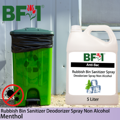 (ABRBSD) Menthol Anti-Bac Rubbish Bin Sanitizer Deodorizer Spray - Non Alcohol - 5L