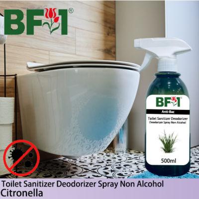 (ABTSD) Citronella Anti-Bac Toilet Sanitizer Deodorizer Spray - Non Alcohol - 500ml
