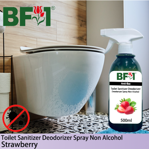 (ABTSD) Strawberry Anti-Bac Toilet Sanitizer Deodorizer Spray - Non Alcohol - 500ml