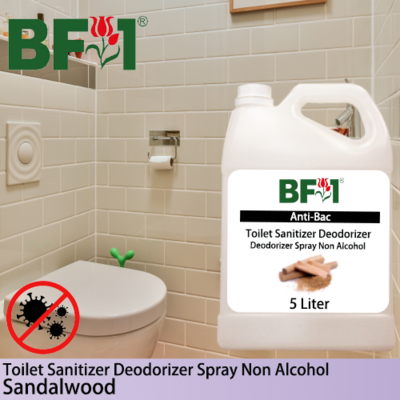 (ABTSD) Sandalwood Anti-Bac Toilet Sanitizer Deodorizer Spray - Non Alcohol - 5L