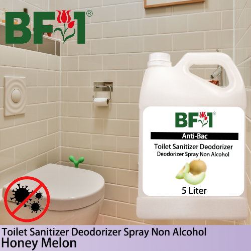 (ABTSD) Honey Melon Anti-Bac Toilet Sanitizer Deodorizer Spray - Non Alcohol - 5L