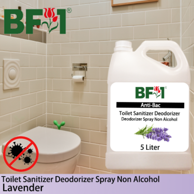 (ABTSD) Lavender Anti-Bac Toilet Sanitizer Deodorizer Spray - Non Alcohol - 5L