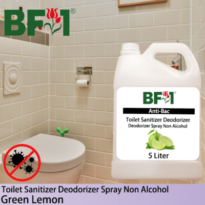 (ABTSD) Lemon - Green Lemon Anti-Bac Toilet Sanitizer Deodorizer Spray - Non Alcohol - 5L