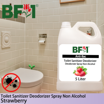 (ABTSD) Strawberry Anti-Bac Toilet Sanitizer Deodorizer Spray - Non Alcohol - 5L