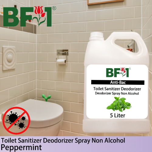 (ABTSD) mint - Peppermint Anti-Bac Toilet Sanitizer Deodorizer Spray - Non Alcohol - 5L