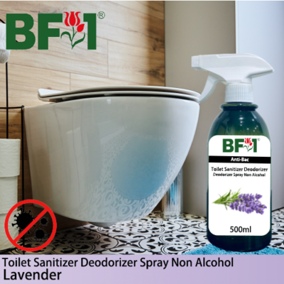 (ABTSD) Lavender Anti-Bac Toilet Sanitizer Deodorizer Spray - Non Alcohol - 500ml
