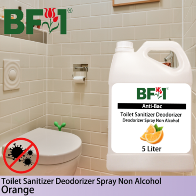 (ABTSD) Orange Anti-Bac Toilet Sanitizer Deodorizer Spray - Non Alcohol - 5L