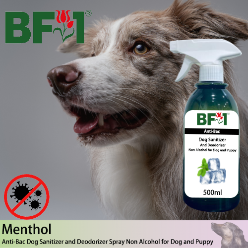 Anti-Bac Dog Sanitizer and Deodorizer Spray (ABPSD-Dog) - Non Alcohol with Menthol - 500ml for Dog and Puppy ⭐⭐⭐⭐⭐