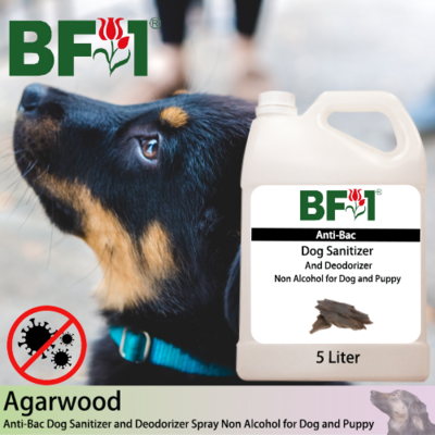 Anti-Bac Dog Sanitizer and Deodorizer Spray (ABPSD-Dog) - Non Alcohol with Agarwood - 5L for Dog and Puppy ⭐⭐⭐⭐⭐