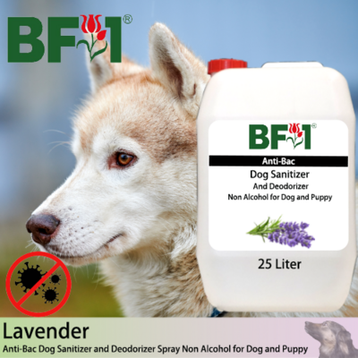 Anti-Bac Dog Sanitizer and Deodorizer Spray (ABPSD-Dog) - Non Alcohol with Lavender - 25L for Dog and Puppy ⭐⭐⭐⭐⭐
