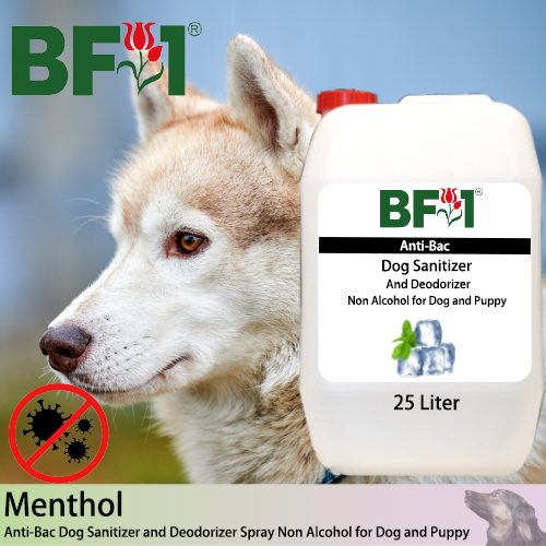 Anti-Bac Dog Sanitizer and Deodorizer Spray (ABPSD-Dog) - Non Alcohol with Menthol - 25L for Dog and Puppy ⭐⭐⭐⭐⭐