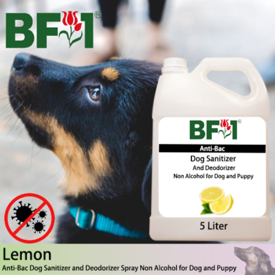 Anti-Bac Dog Sanitizer and Deodorizer Spray (ABPSD-Dog) - Non Alcohol with Lemon - 5L for Dog and Puppy ⭐⭐⭐⭐⭐