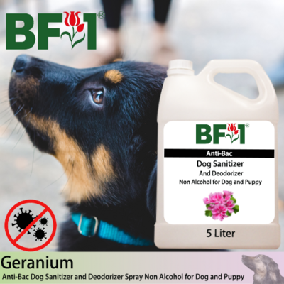 Anti-Bac Dog Sanitizer and Deodorizer Spray (ABPSD-Dog) - Non Alcohol with Geranium - 5L for Dog and Puppy ⭐⭐⭐⭐⭐