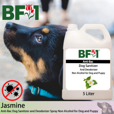 Anti-Bac Dog Sanitizer and Deodorizer Spray (ABPSD-Dog) - Non Alcohol with Jasmine - 5L for Dog and Puppy ⭐⭐⭐⭐⭐