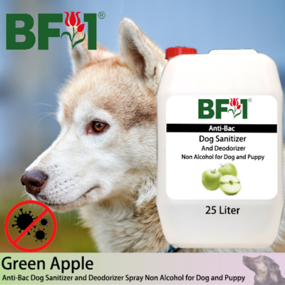 Anti-Bac Dog Sanitizer and Deodorizer Spray (ABPSD-Dog) - Non Alcohol with Apple - Green Apple - 25L for Dog and Puppy ⭐⭐⭐⭐⭐