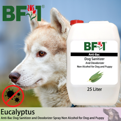 Anti-Bac Dog Sanitizer and Deodorizer Spray (ABPSD-Dog) - Non Alcohol with Eucalyptus - 25L for Dog and Puppy ⭐⭐⭐⭐⭐