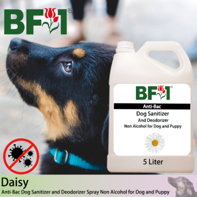 Anti-Bac Dog Sanitizer and Deodorizer Spray (ABPSD-Dog) - Non Alcohol with Daisy - 5L for Dog and Puppy ⭐⭐⭐⭐⭐