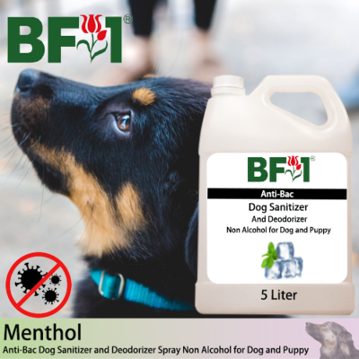 Anti-Bac Dog Sanitizer and Deodorizer Spray (ABPSD-Dog) - Non Alcohol with Menthol - 5L for Dog and Puppy ⭐⭐⭐⭐⭐