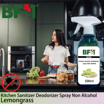 (ABKSD) Lemongrass Anti-Bac Kitchen Sanitizer Deodorizer Spray - Non Alcohol - 500ml