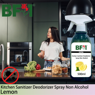 (ABKSD) Lemon Anti-Bac Kitchen Sanitizer Deodorizer Spray - Non Alcohol - 500ml