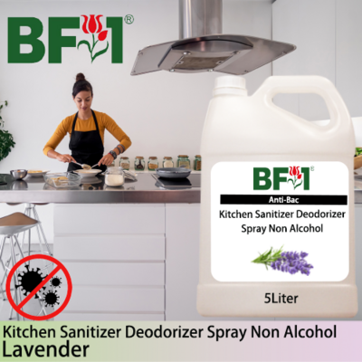 (ABKSD) Lavender Anti-Bac Kitchen Sanitizer Deodorizer Spray - Non Alcohol - 5L