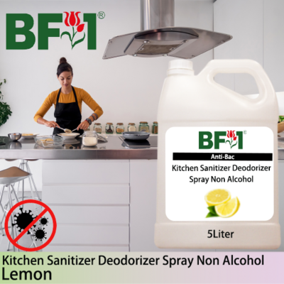 (ABKSD) Lemon Anti-Bac Kitchen Sanitizer Deodorizer Spray - Non Alcohol - 5L